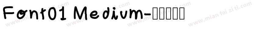 Font01 Medium字体转换